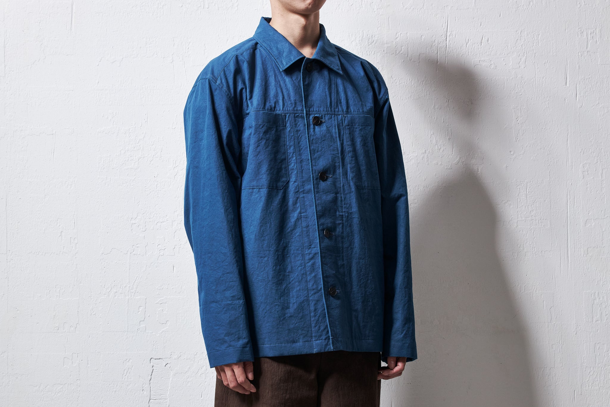 25138-ai / 藍染シールドコットンクロス・ワークジャケット – 山内
