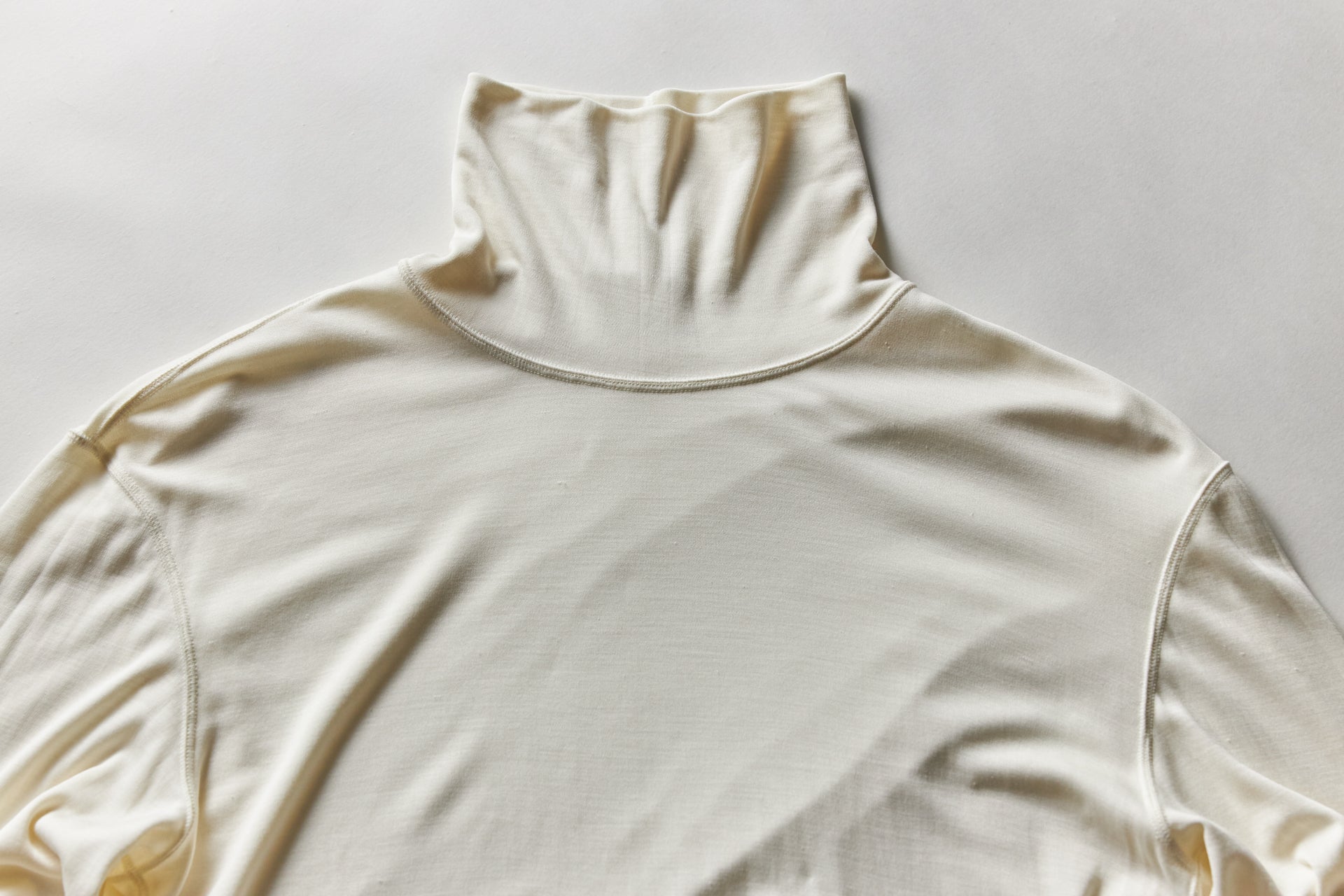 25258 / タートルネックシルクTシャツ-white – 山内