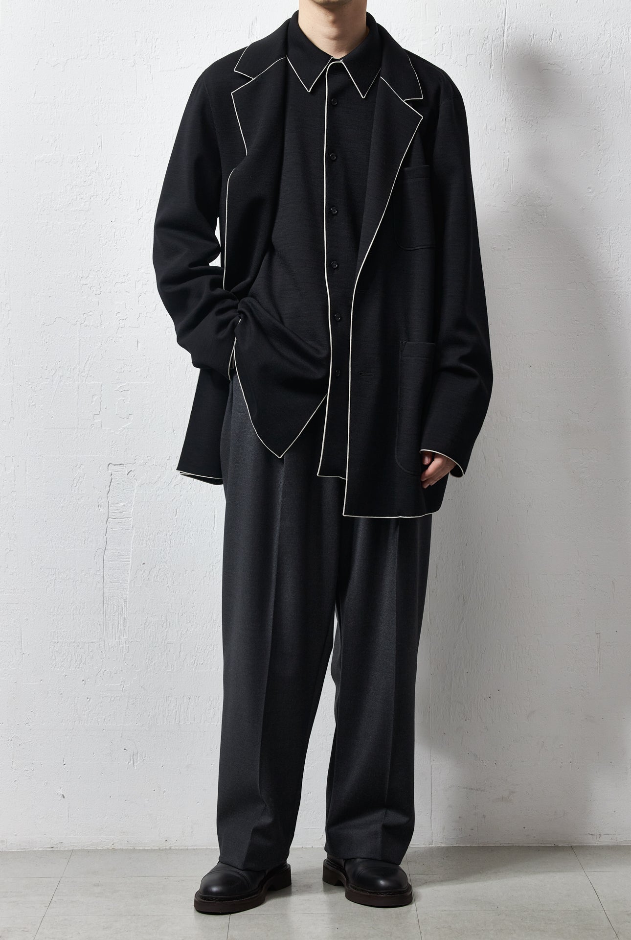 yc64-252 / ヘビーウールツイル・サイドシームレスワンタック