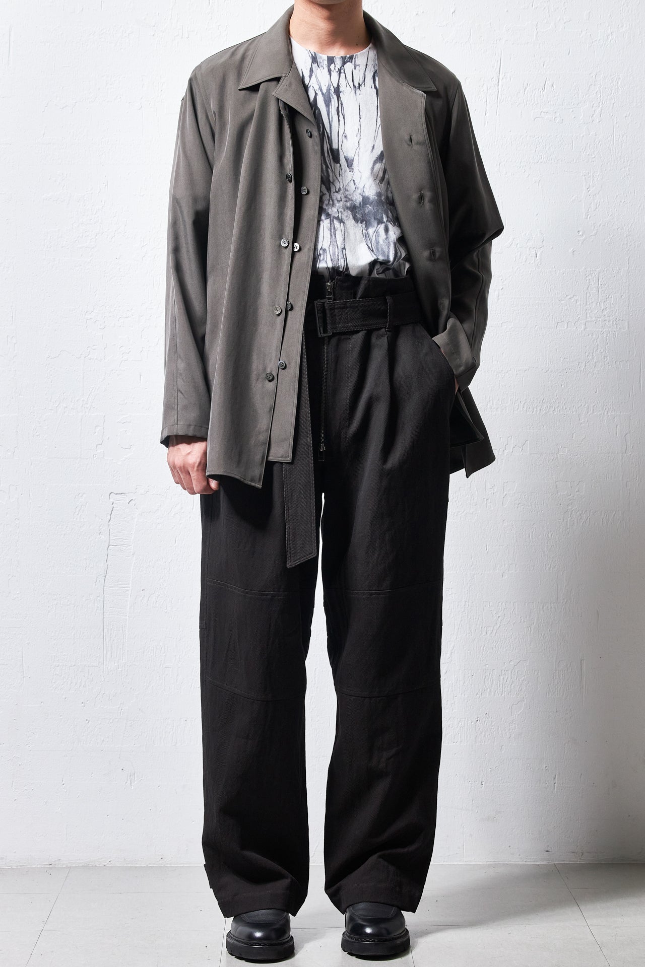 yc55-261-ari/有松絞り・強撚フリーカットポンチ・ショートスリーブT