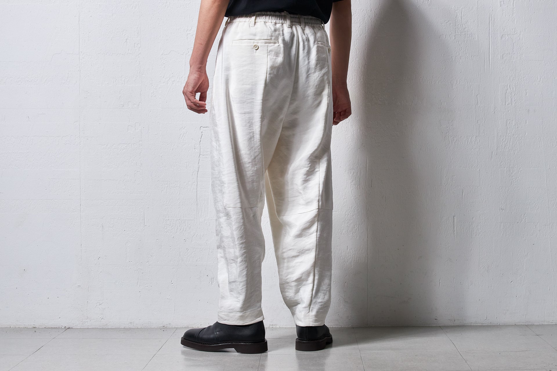 yc70-261-sili / ビンテージシルクリネン・ワンカットイージーパンツ 